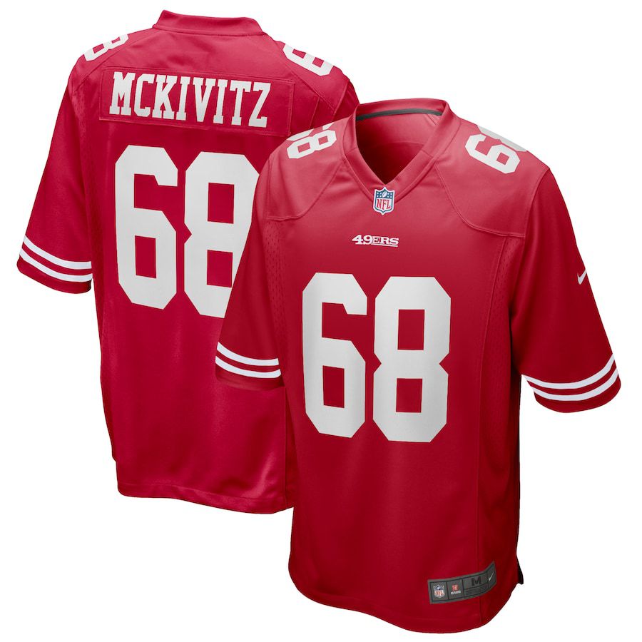 Men San Francisco 49ers 68 Colton McKivitz Nike Scarlet Player Game NFL Jersey